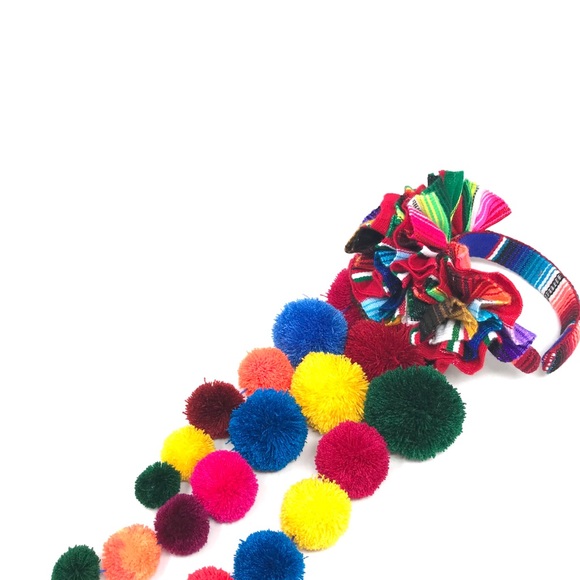 Mexican sarape Zarape Head Piece Frida Inspired main image 6
